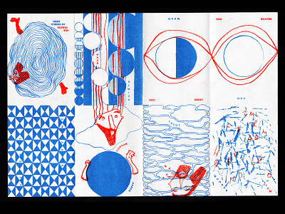 Pankoe handdrawn illustration poster print printmaking riso riso print riso zine risograph risography zine