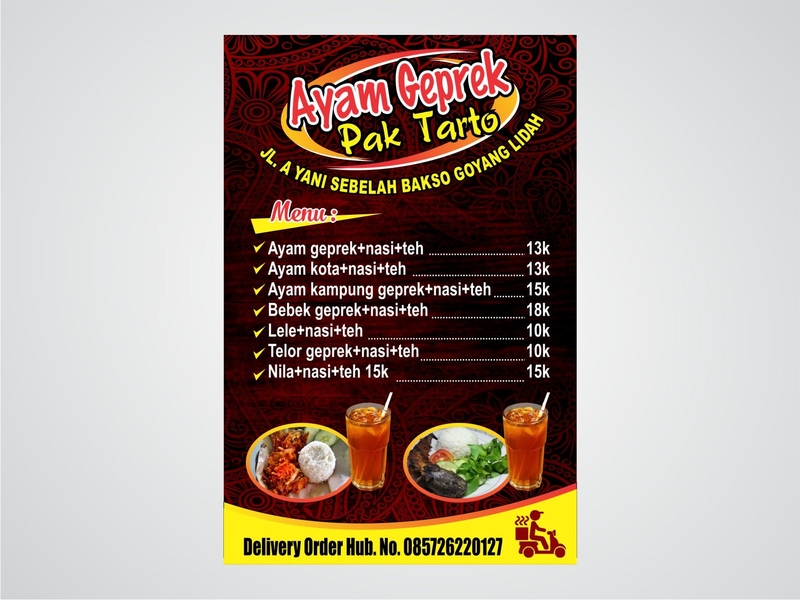 Brosur Ayam Geprek Pak Tarto by Basir Sidoel on Dribbble