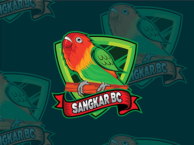 Sangkar Bc animal best bird bird community logo bird logo cartoon colorful creative design illustration logo logo a day logo design logotype lovebirds nature parrot simple symbol team
