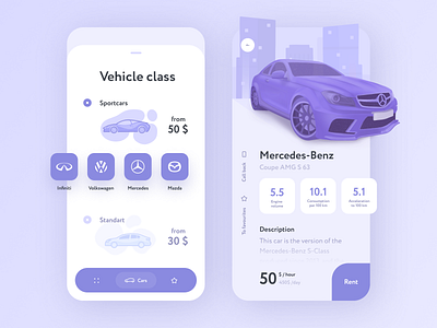 Car Rent App car car rent car rent app design illustraion illustration mobile app mobile app design procreate rent rent app ui ux