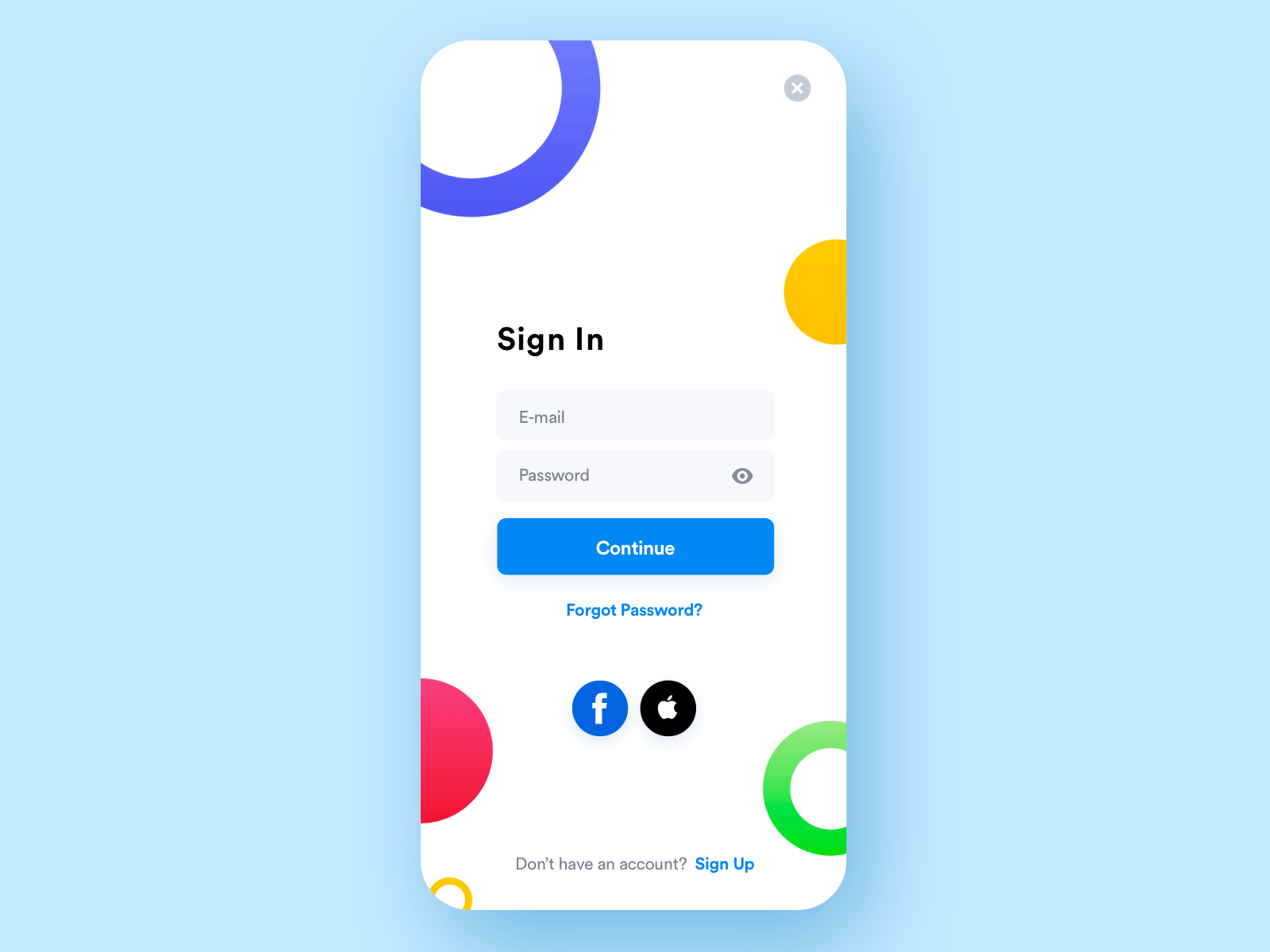 Sign In account animated app color log in login login screen shape sign in sign up signup