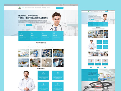Hospital Website Design Templates branding graphic design ui
