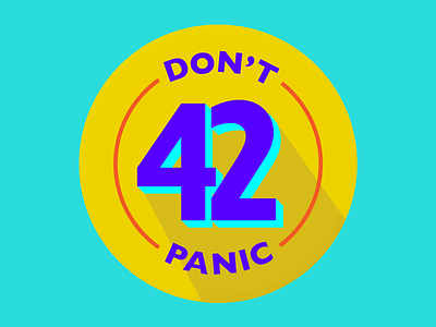 42 dont panic hitchhikers guide to the galaxy long shadow nerd
