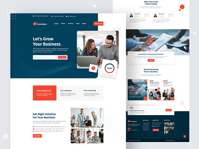 Business Consulting Template business consulting consulting website landing landing page psd template template design uiux website xd