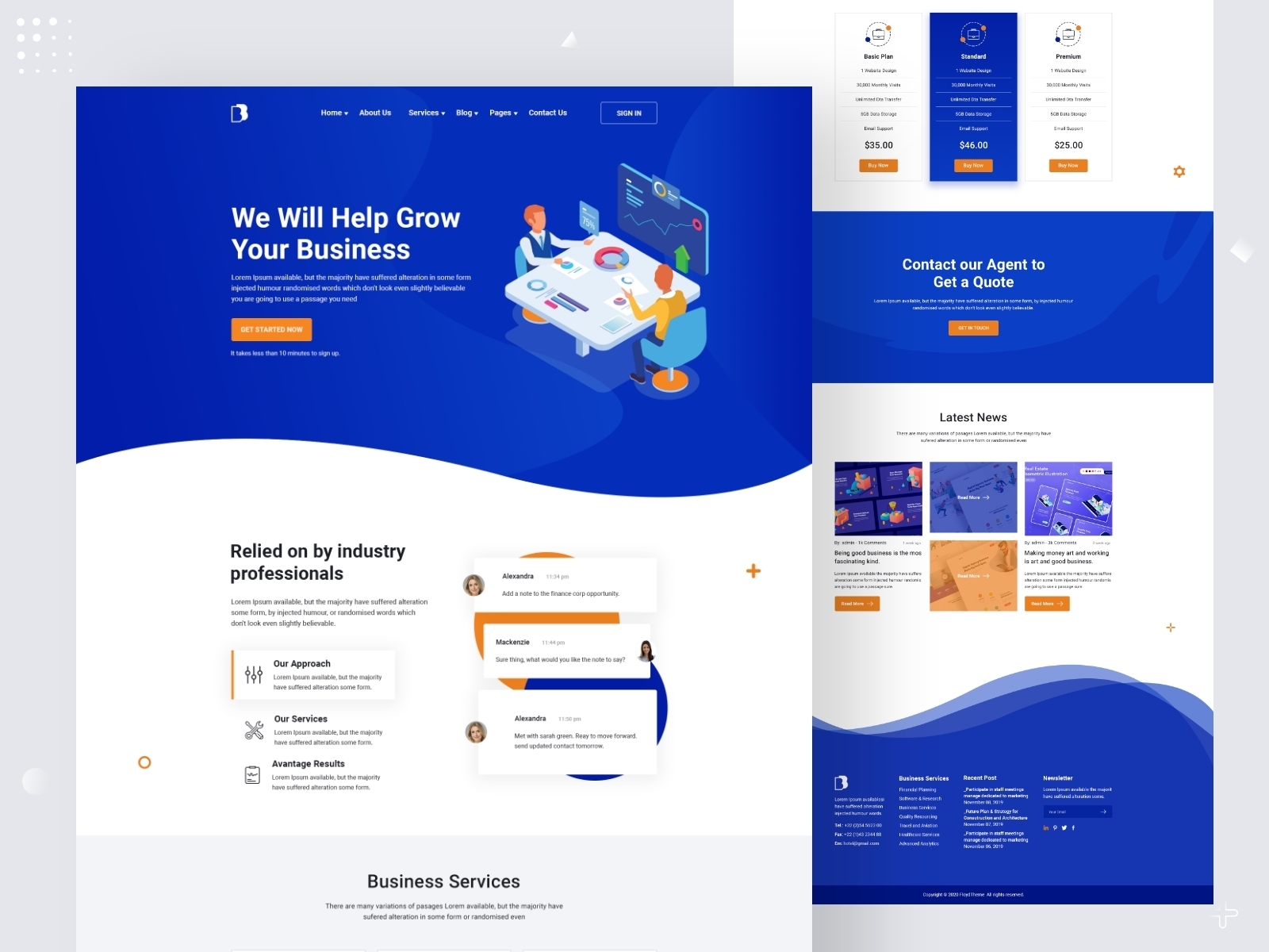 Business Agency Landing Page by ShapeZone on Dribbble