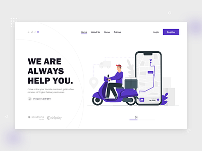 Hero banner template template ui web banner website