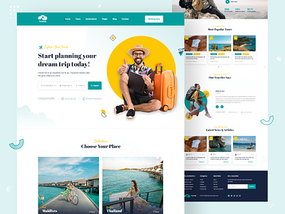 Tours & Travel Booking Template template tour travel travel template ui website