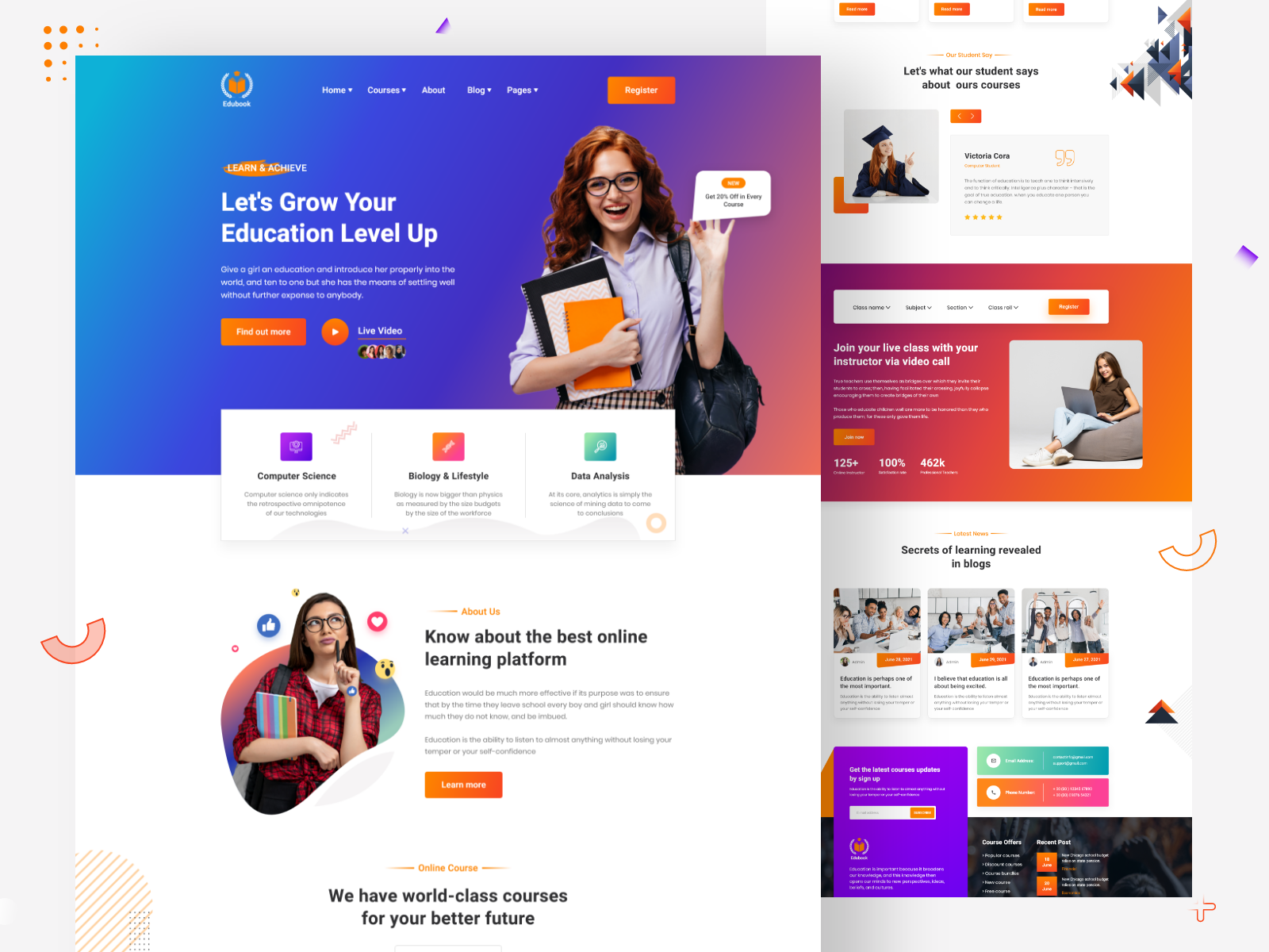 Education Landing Page by ShapeZone on Dribbble