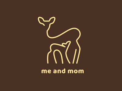 Deer mom branding deer deer head deer logo deers flat linear logo logodesign logotype