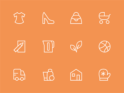 Icon pack for B2B marketplace flat flat design icon design icon set icons iconset linear linear icons linework shopping app ui
