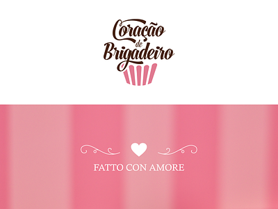 CORAÇÃO DE BRIGADEIRO branding design dribbble logo typography vector