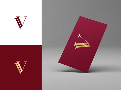 VV branding businesscard card design illustration logo