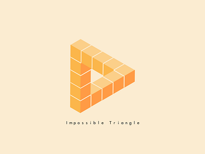 Impossible Triangle 3d art adobe design dribbble flat gradient illustration illustrator inktober inktober 2018 logo