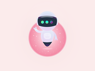 Astro Inspiration adobe astrobot astroboy design dribbble flat flying gradient illustration illustrator inktober inktober 2018 pink skech star stars