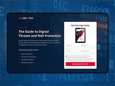 Digital Risk Landing Page conversion design cro graphic design landing page layout layout design marketing campaign marketing collateral saas saas design saas landing page ui. ux design web design