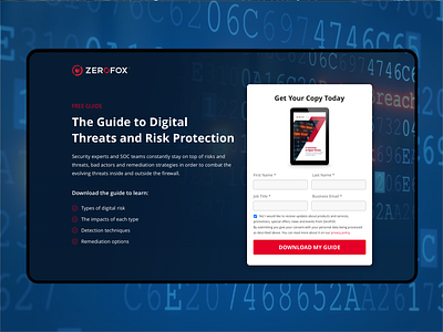 Digital Risk Landing Page conversion design cro graphic design landing page layout layout design marketing campaign marketing collateral saas saas design saas landing page ui. ux design web design