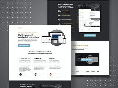 Supply Chain Management Software Landing Page conversion design cro graphic design landing page layout lp marketing campaign saas software ui. ux design web design