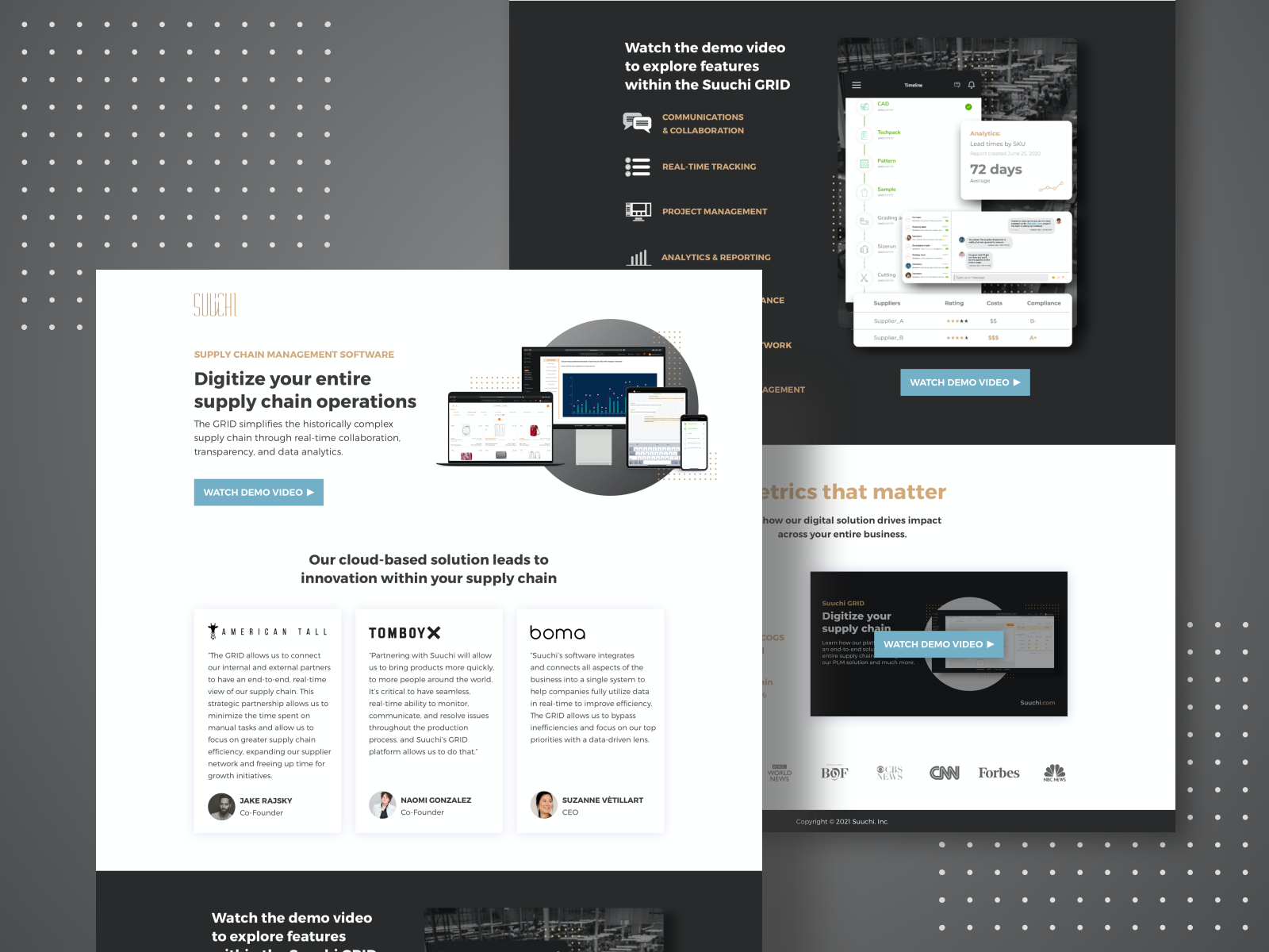 Supply Chain Management Software Landing Page by Kristen Ready for ...