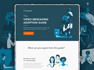 Video Messaging Content Landing Page conversion design cro design graphic design landing page layout marketing marketing collateral ui. ux design