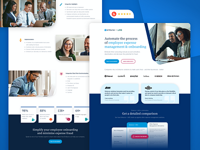 Expense Management Landing Page branding conversion design cro graphic design landing page landing page design layout lp marketing marketing collateral saas saas landing page ui ux design