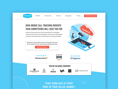 Retreaver Lp branding conversion design conversion rate optimization cro demo design graphic design landing page landing page design layout software ui ui ux design ui web design ui. ux ux design web web design