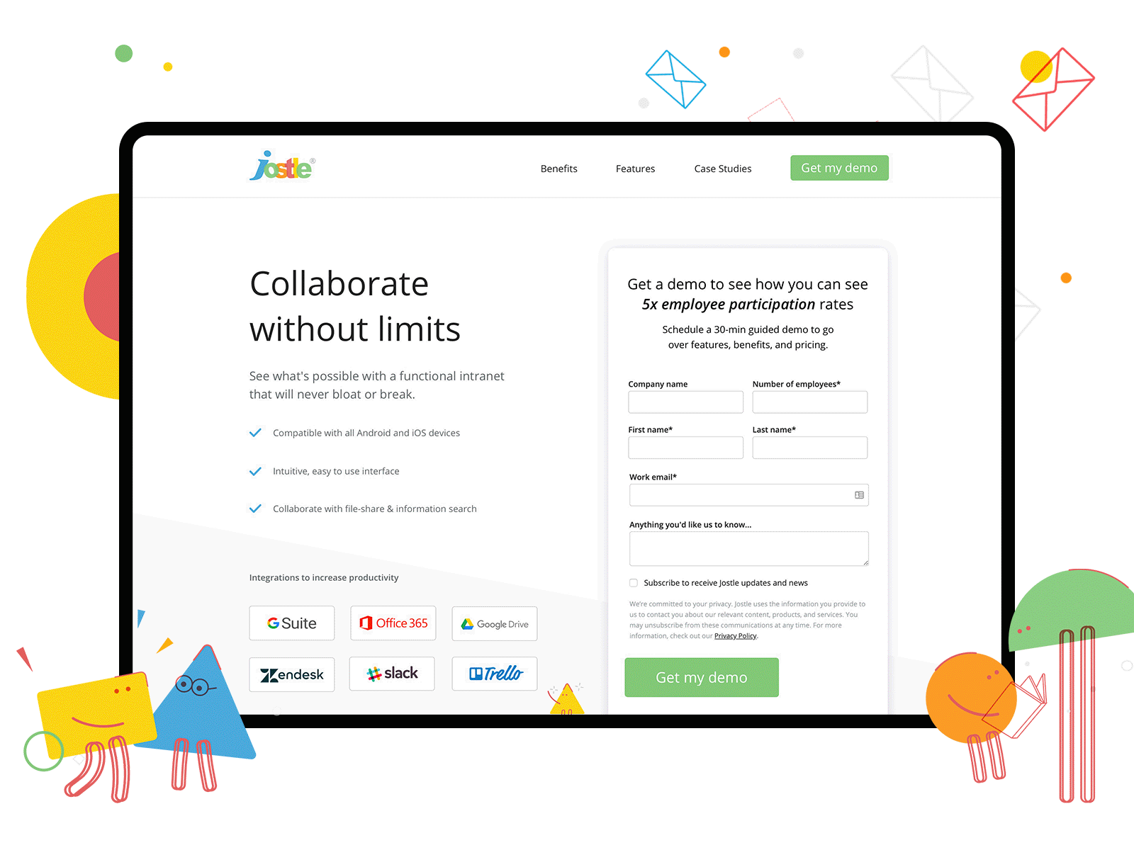 Collaboration Software Landing Page