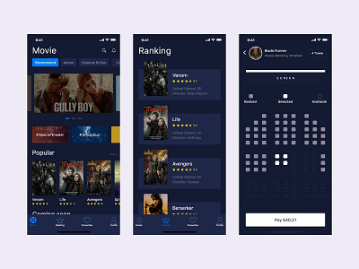 Movie Booking App ui