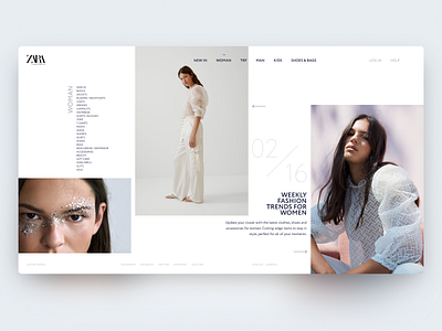 Combine grids — Daily Inspiration broken grid carousel clean daily inspire fashion figma grid lookbook minimalistic web