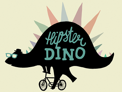 Hipster Dino bicycle dino hipster wayfarers