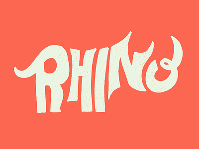 Rhino Letters handlettering rhino