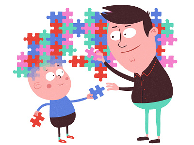 Dealing with autism autism autismawarenessday illustration puzzle