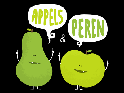 Dr Appels Peren apples characters pears