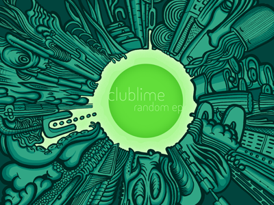 Clublime abstract artwork hometaping illustration