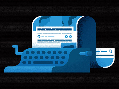 Online Journalism editorial typewriter webdesign