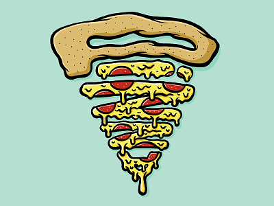 Pizza cheese dough lettering pie pizza pizzapie slice