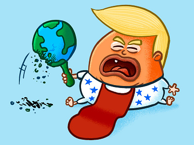 Baby Trump baby climate earth paris trump