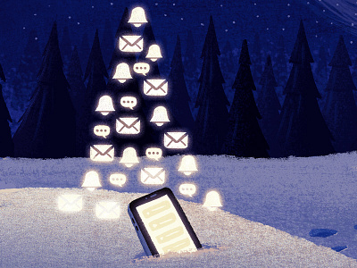 no notifications this Christmas cabin christmas mobile notifications tree