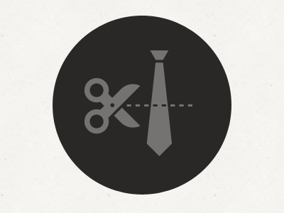 Lose The Tie icon scissors tie