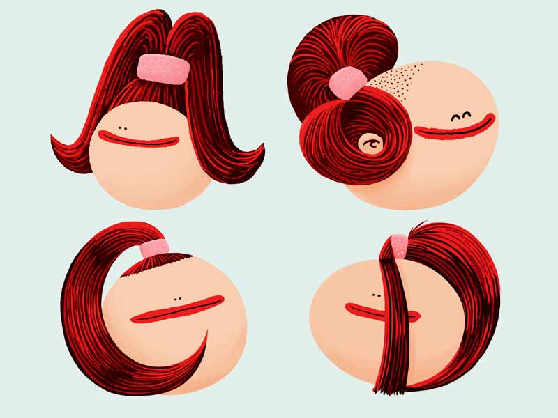 Alphabet of Haircuts by Nozzman on Dribbble