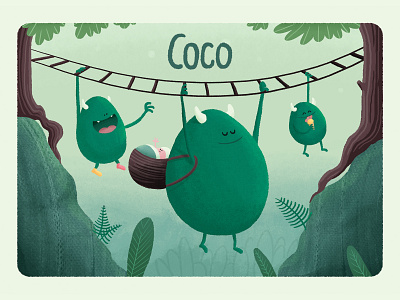 Coco baby birth announcement monster