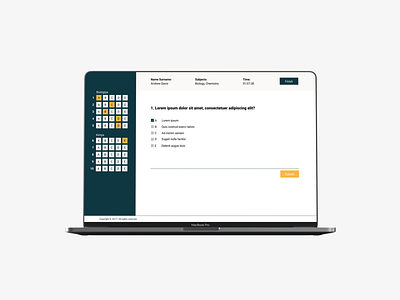 Online test app minimalistic ui uidesign ux uxdesign web web deisgn website