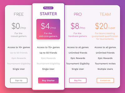 Daily UI 030 - Pricing