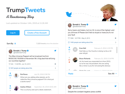 Daily UI 035 - Blog Post 035 100daychallenge app blog blog design blog post blogger daily ui 035 dailyui dailyuichallenge design donaldtrump figma trump ui ui ux ux voting web web app