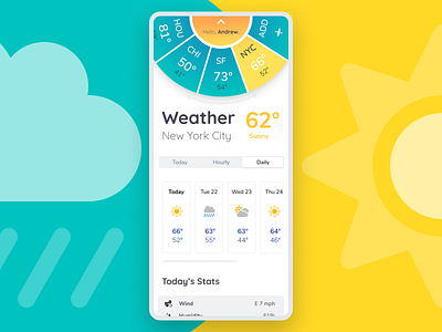 Daily UI 037 - Weather by Andrew Gray on Dribbble