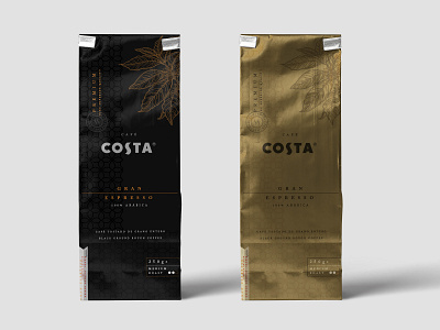 Costa Coffee branding design logo packaging vector