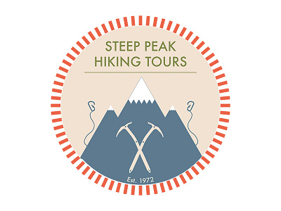 Steep Peak Hiking Tours Logo branding design flat design graphic design icon logo typography vector