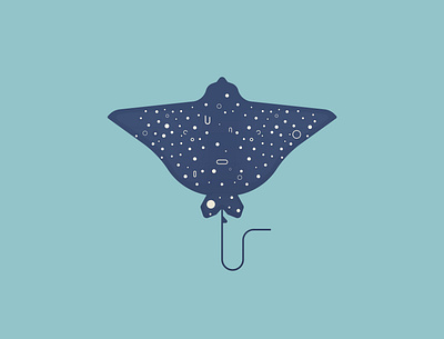 Spotted Eagle Ray coralreef illustration marinelife ocean ray southafrica spottedeagleray