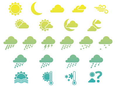 Weather Icons for voice activated software icons illustrator robert gaszak voice weather
