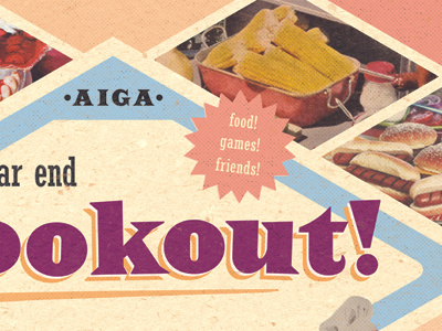 AIGA Cookout aiga design halftone illustrator photoshop poster retro robert gaszak