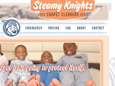 Steamy Knights Site illustrator retro robert gaszak site design website